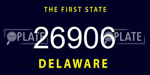 26906 Delaware License Plate