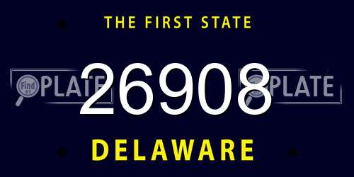 26908 Delaware License Plate