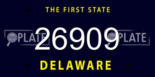 26909 Delaware License Plate
