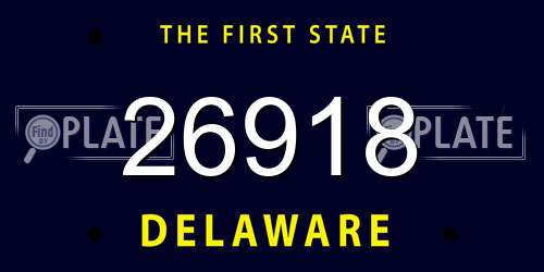 26918 Delaware License Plate