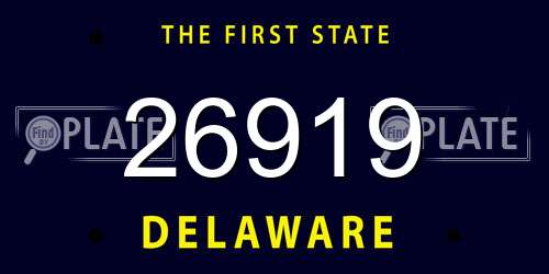 26919 Delaware License Plate