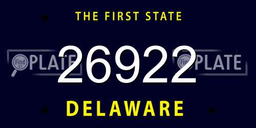 26922 Delaware License Plate