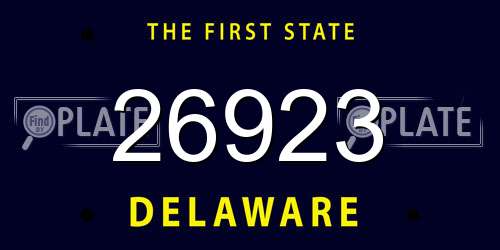 26923 Delaware License Plate