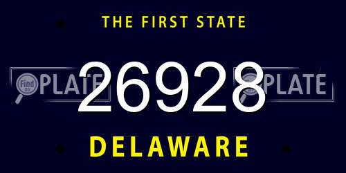 26928 Delaware License Plate