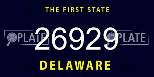 26929 Delaware License Plate