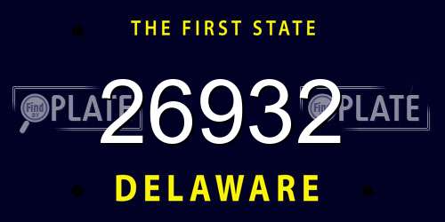 26932 Delaware License Plate
