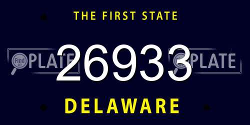26933 Delaware License Plate