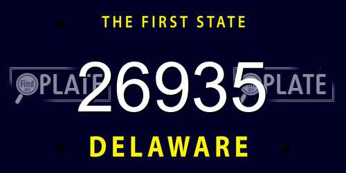 26935 Delaware License Plate