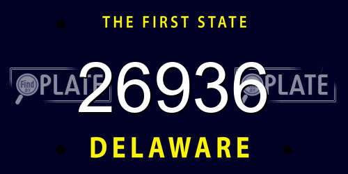 26936 Delaware License Plate