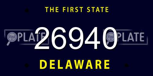 26940 Delaware License Plate