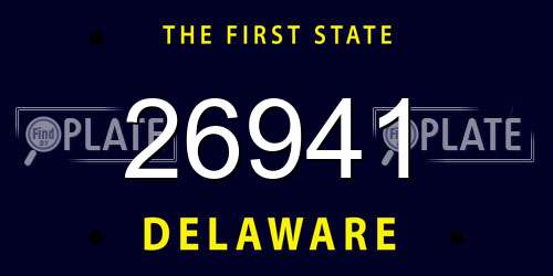 26941 Delaware License Plate