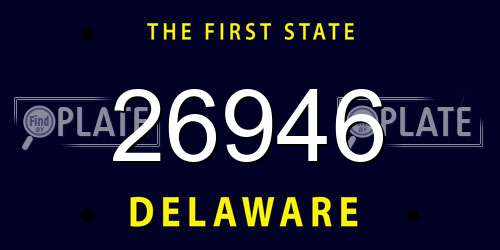 26946 Delaware License Plate