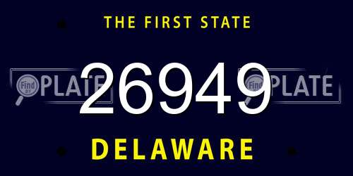 26949 Delaware License Plate