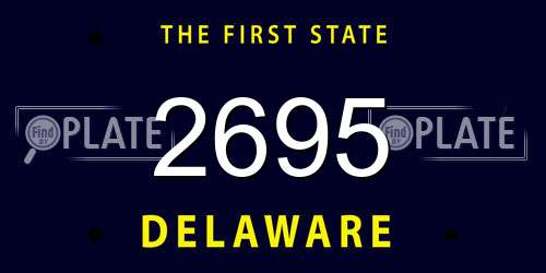 2695 Delaware License Plate