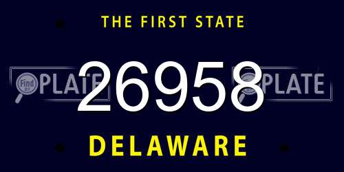 26958 Delaware License Plate