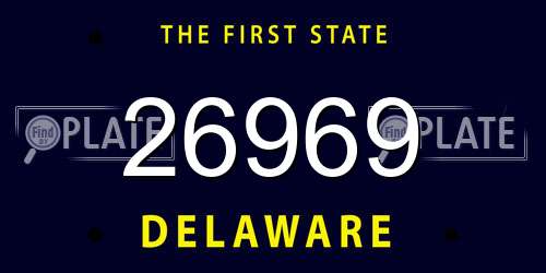 26969 Delaware License Plate