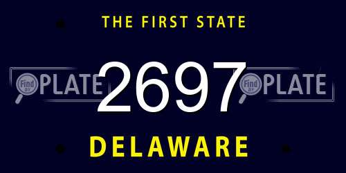 2697 Delaware License Plate