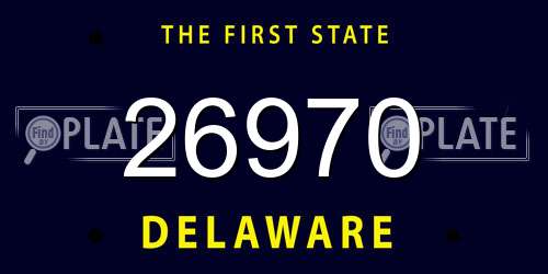 26970 Delaware License Plate