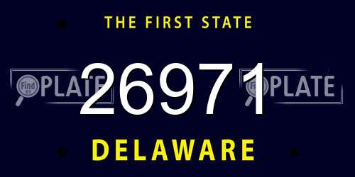 26971 Delaware License Plate