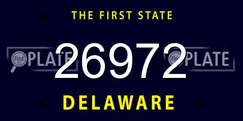26972 Delaware License Plate