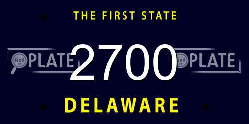2700 Delaware License Plate