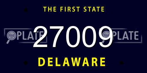 27009 Delaware License Plate