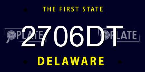 2706DT Delaware License Plate