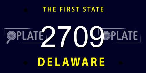 2709 Delaware License Plate