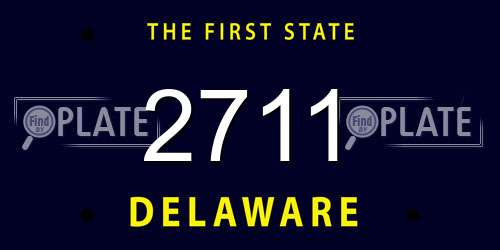 2711 Delaware License Plate