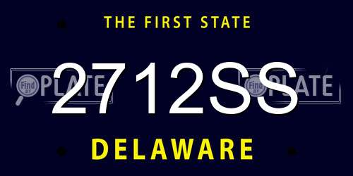 2712SS Delaware License Plate