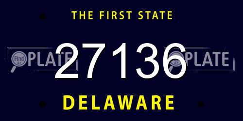 27136 Delaware License Plate