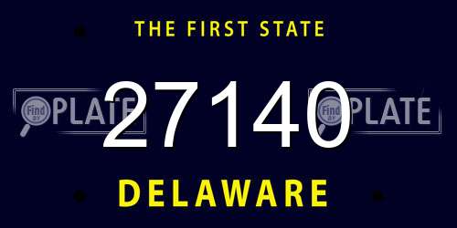 27140 Delaware License Plate