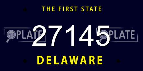 27145 Delaware License Plate