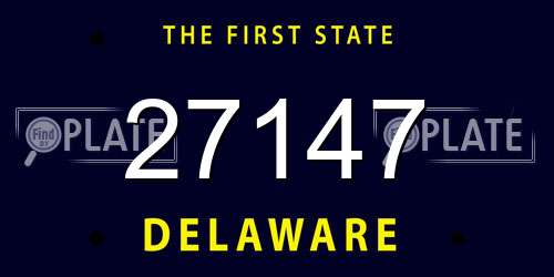 27147 Delaware License Plate