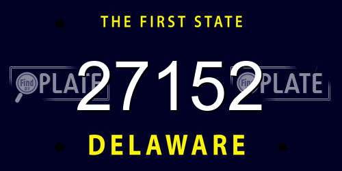 27152 Delaware License Plate