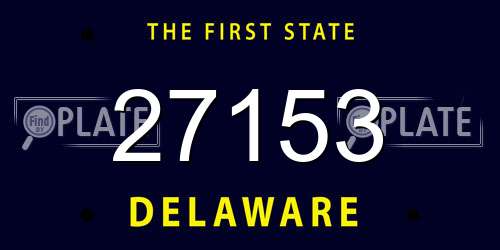 27153 Delaware License Plate