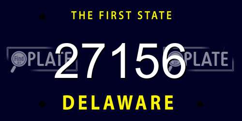 27156 Delaware License Plate