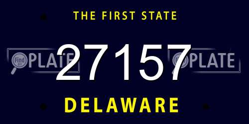 27157 Delaware License Plate