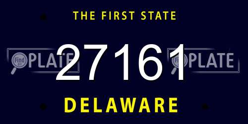 27161 Delaware License Plate