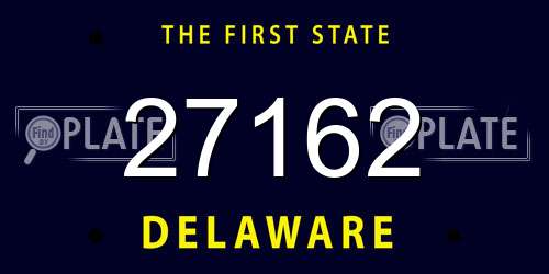 27162 Delaware License Plate