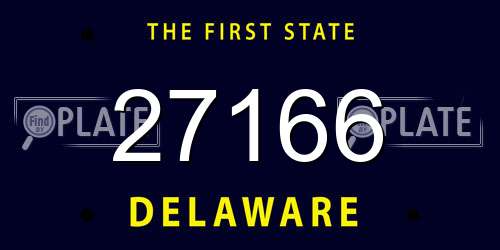 27166 Delaware License Plate