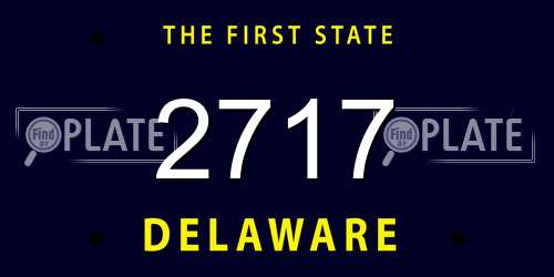 2717 Delaware License Plate
