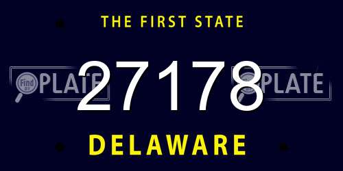27178 Delaware License Plate