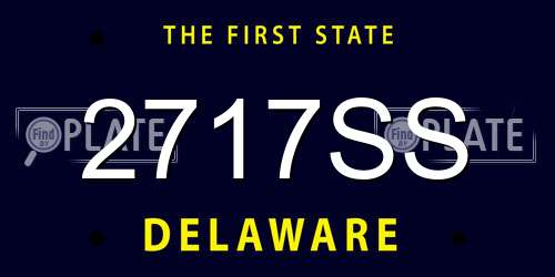 2717SS Delaware License Plate