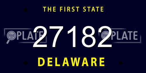 27182 Delaware License Plate