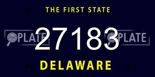 27183 Delaware License Plate