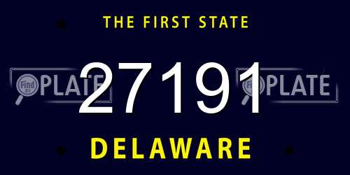 27191 Delaware License Plate