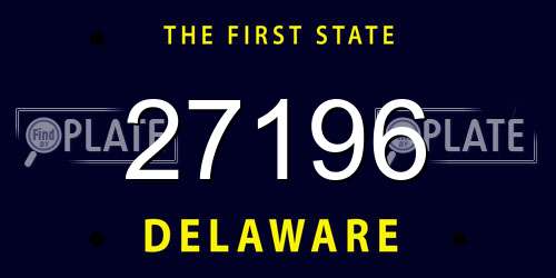 27196 Delaware License Plate