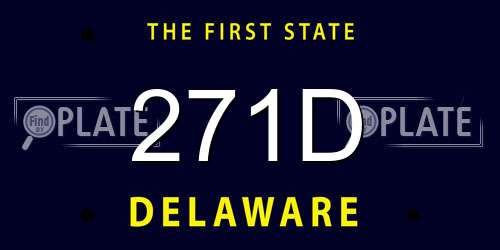 271D Delaware License Plate