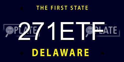 271ETF Delaware License Plate